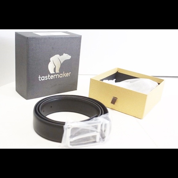 NEW TASTEMAKER Vegan Leather Black Belt w/Box-XL - Picture 6 of 7